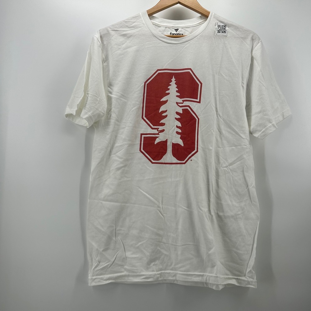 Fanatics Stanford Cardinal T-Shirt Mens Medium White Graphic Tree Logo NCAA